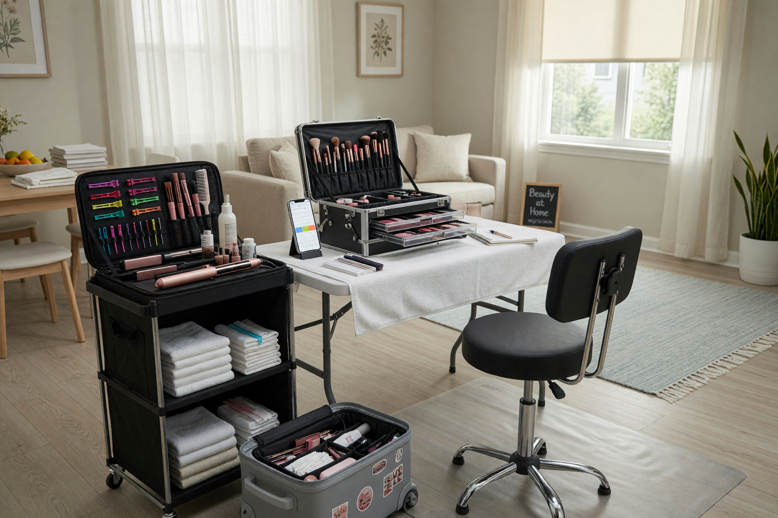 Mobile Beauty Services: List Area, Menu, Booking Rules