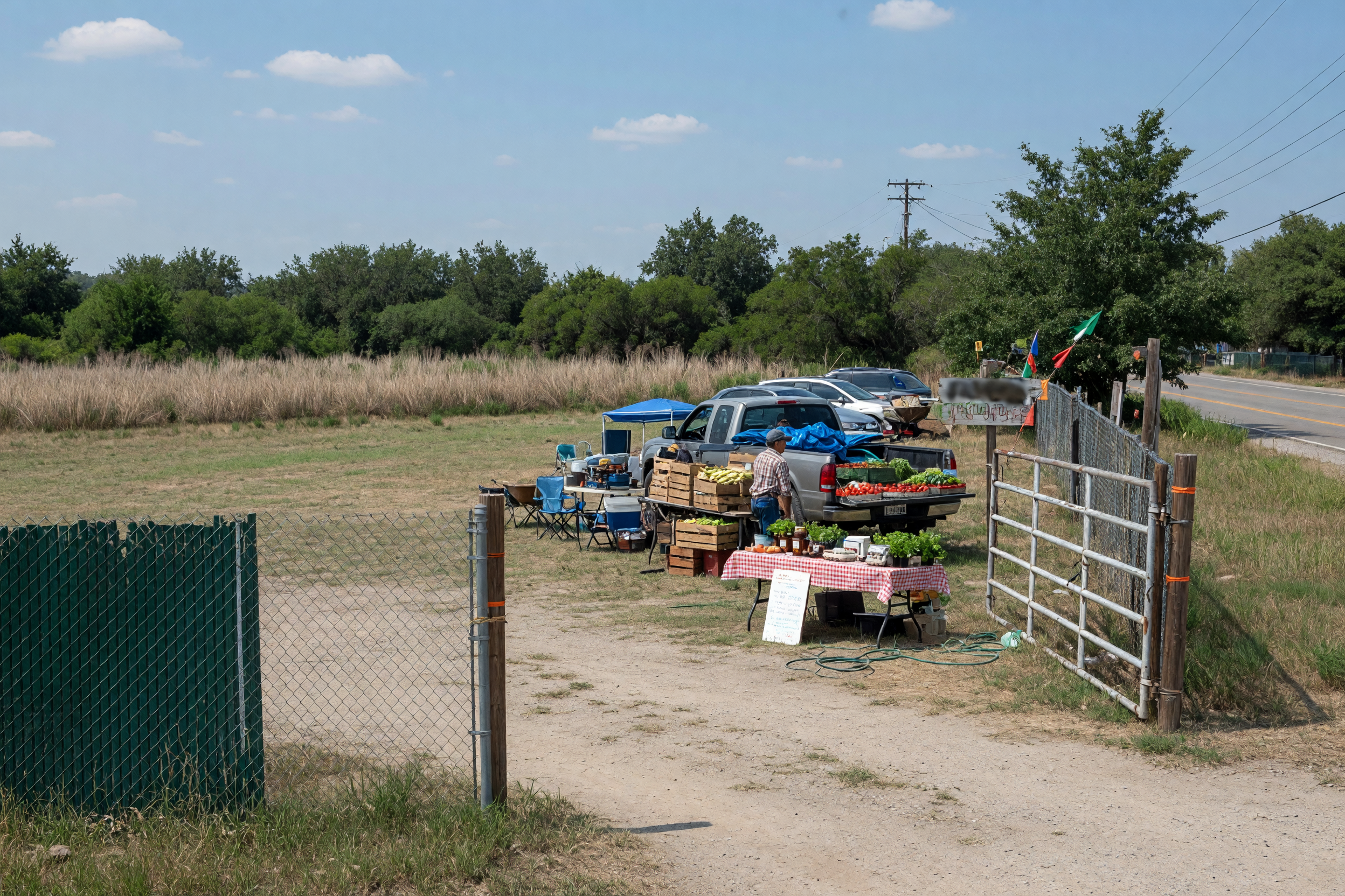 Vacant lot with road access and open land