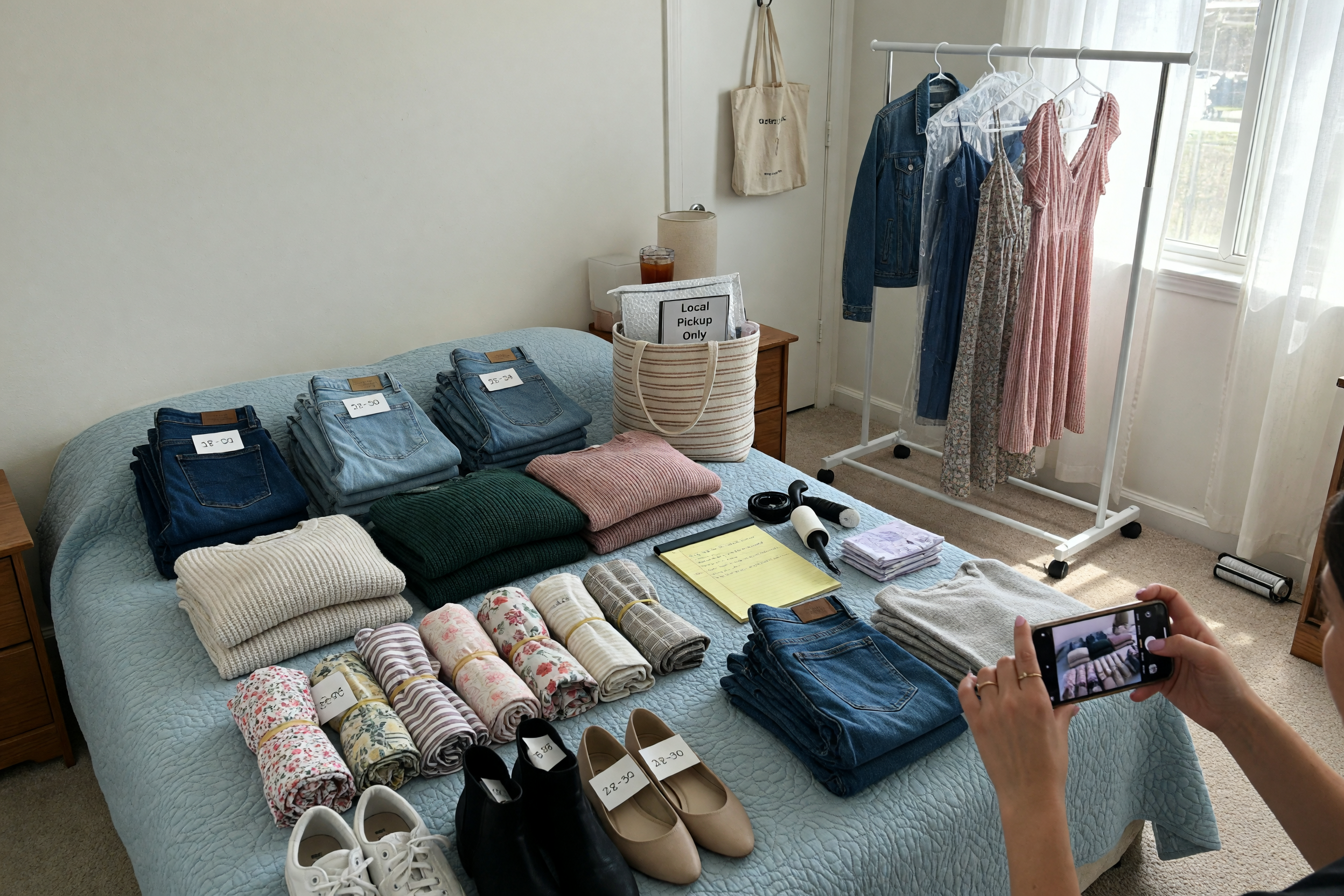 Vende lotes de ropa: tallas, estado y detalles de recolección