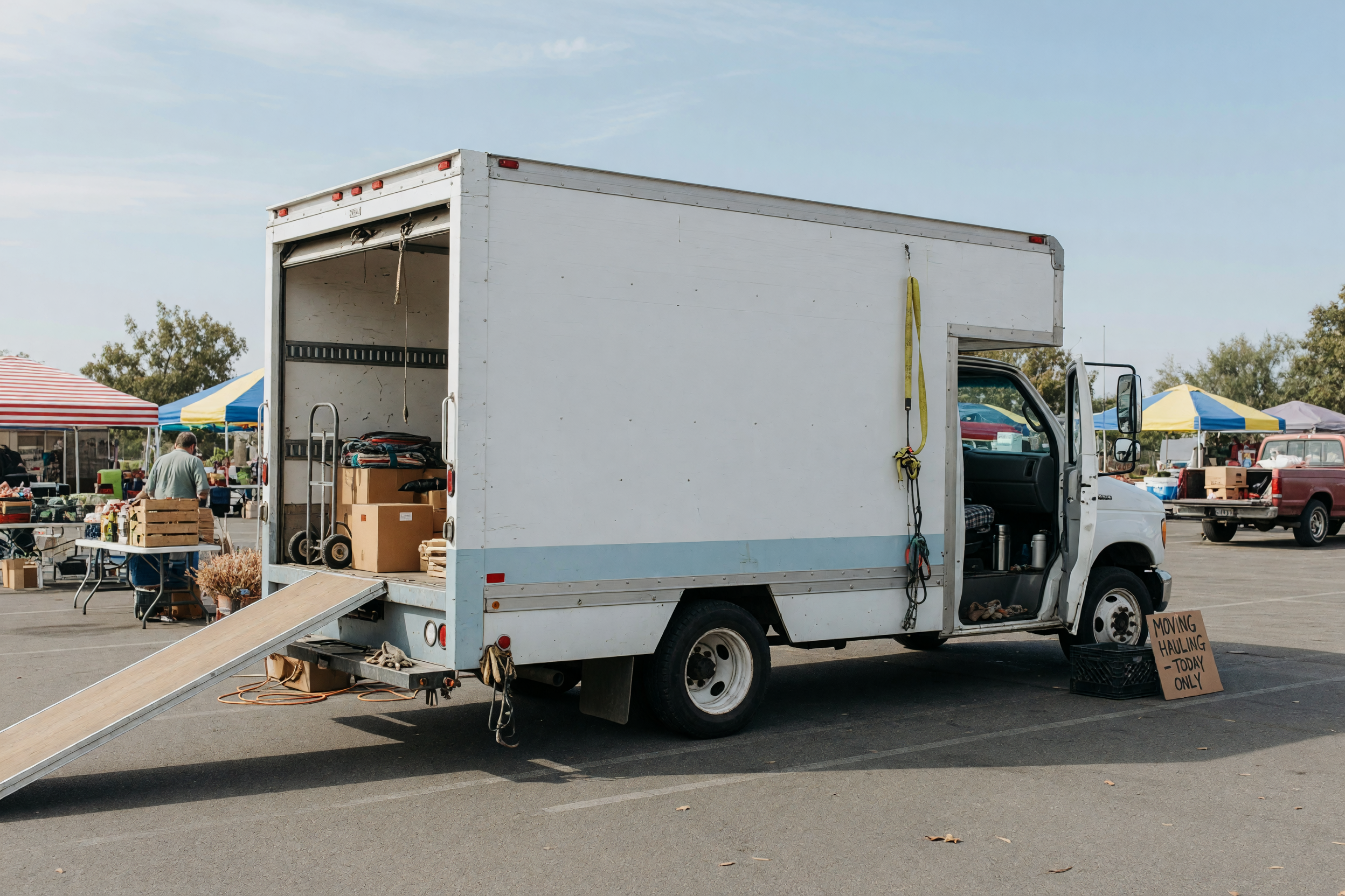 Commercial truck ready for sale on a lot