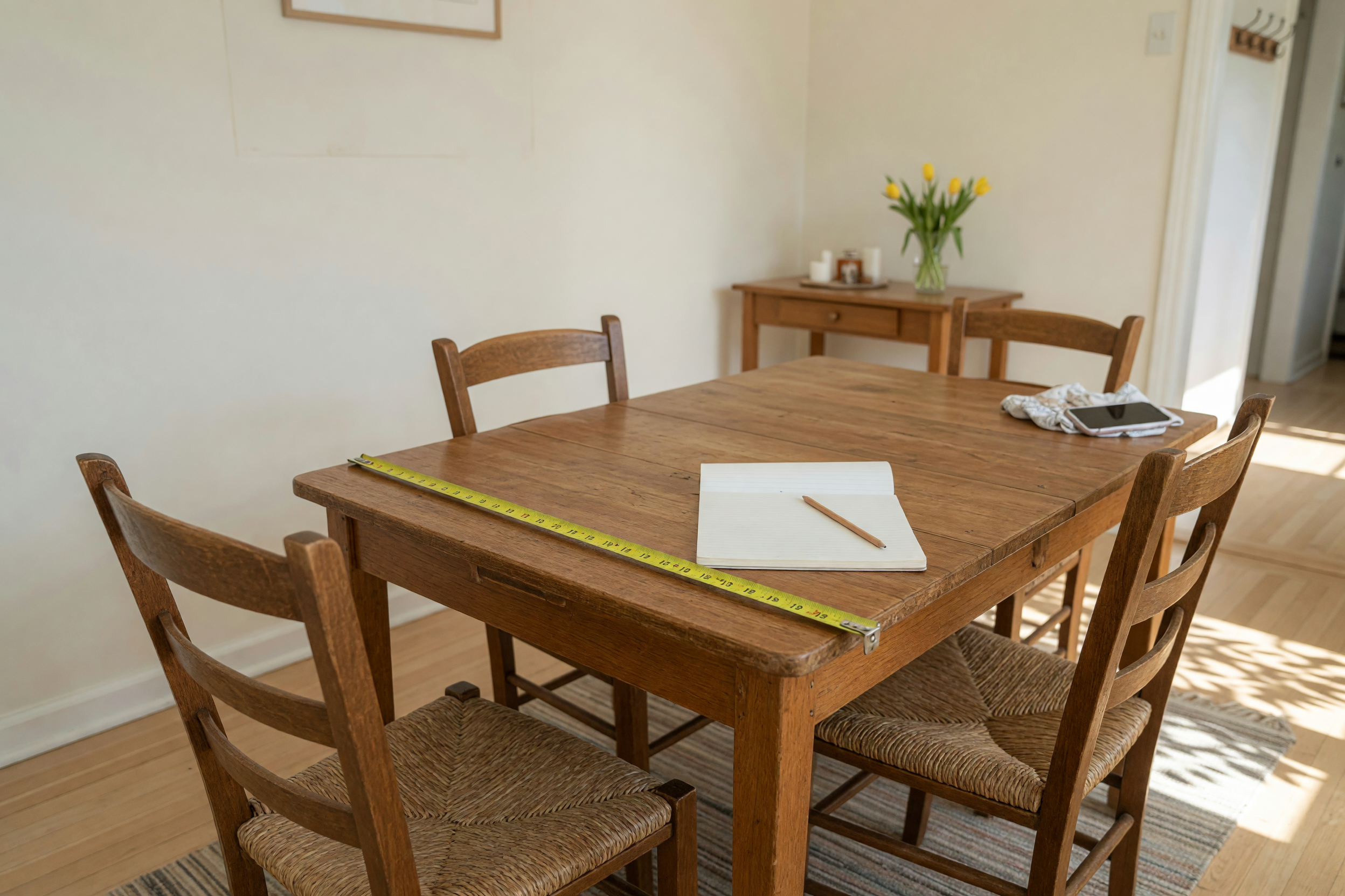 Vende una mesa de comedor usada: medidas, extensiones y recogida